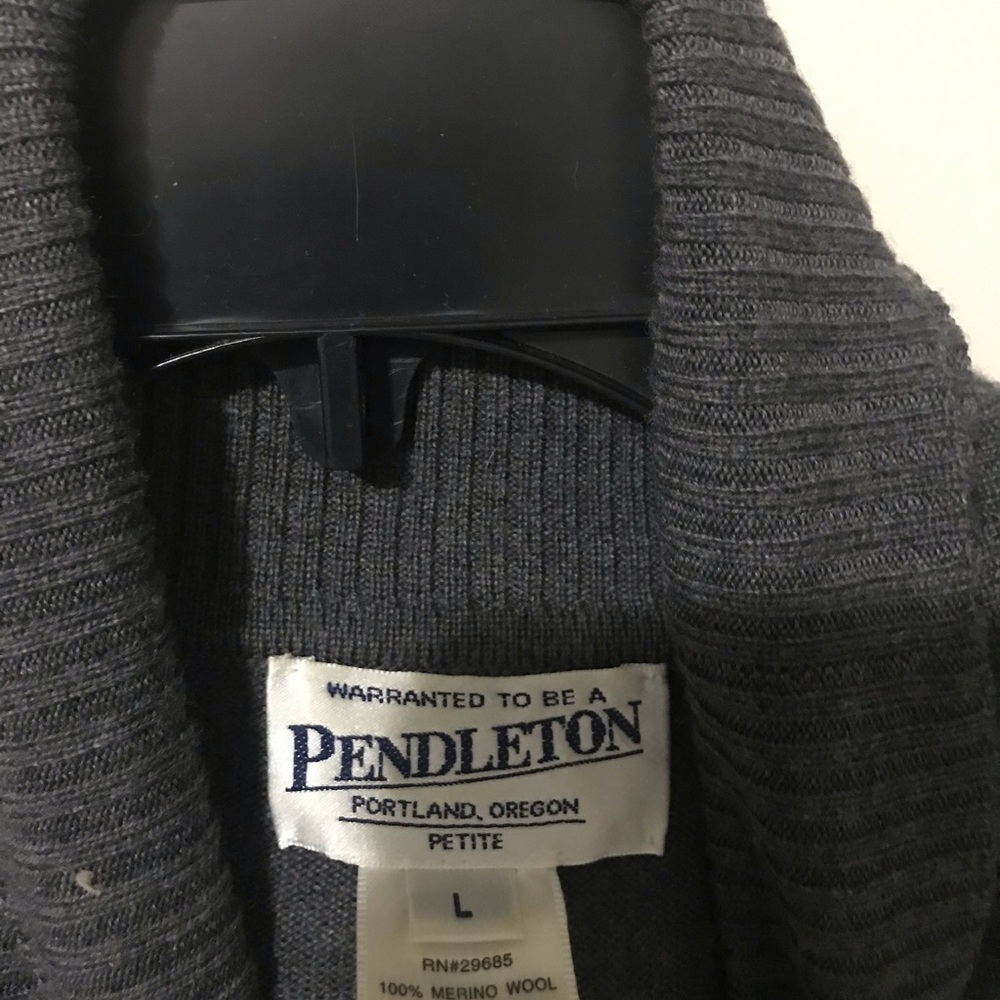 Pendleton Argyle Turtleneck Sweater Size L Petite - image 4